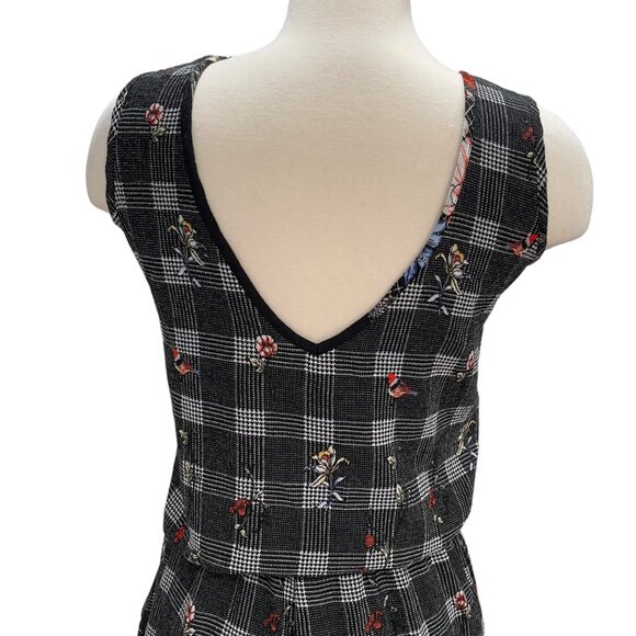 Paolino Sleeveless Plaid Floral Print Jumpsuit with Tie Waist Cottagecore Light - Picture 5 of 11